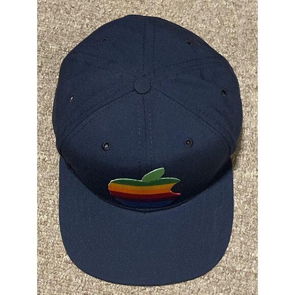 Vintage 80s Med-Large Apple Mac Macintosh Computers New Era SnapBack Hat Cap USA - Picture 3 of 9